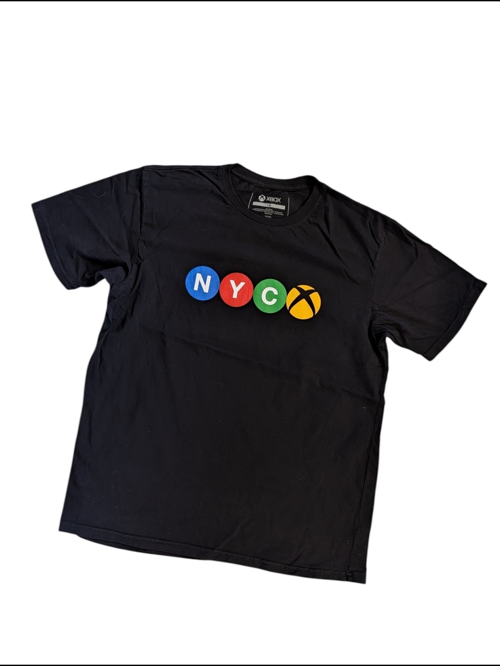 Xbox NYC Logo Black Graphic Tee Men's Large Official Merchandise